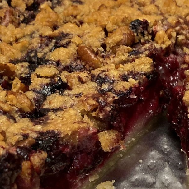 Haskap Berry Sour Cream Pie Ontario Haskaps